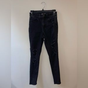 SO Black Super High Rise Distressed Skinny Jeggings - size 3 (26)